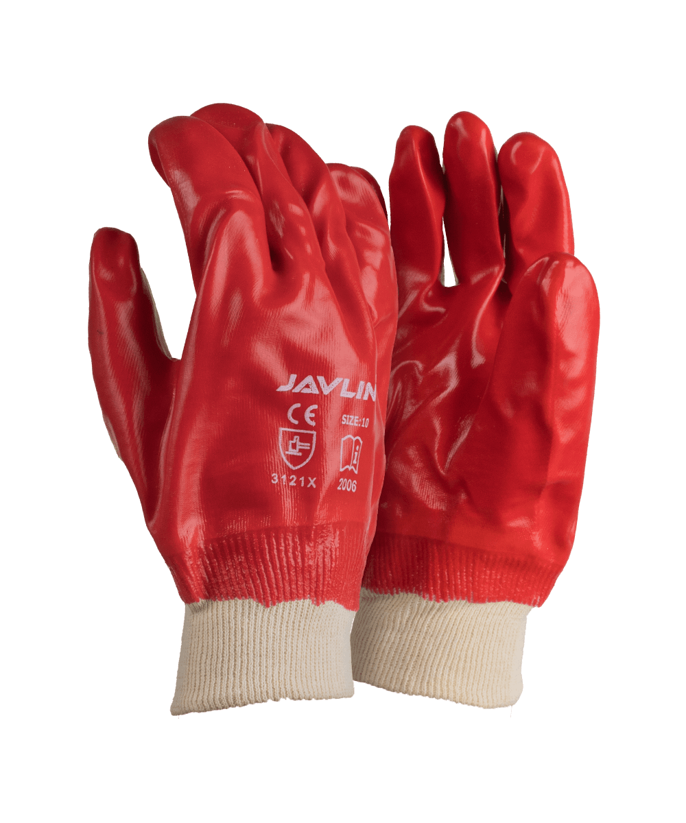 PVC Medium Weight Knit Wrist Gloves