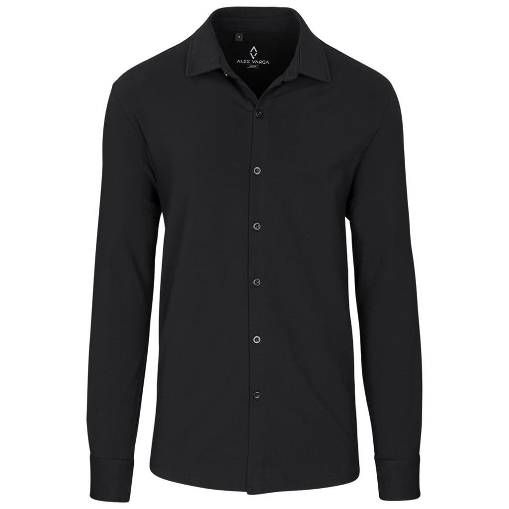 Mens Long Sleeve Alex Varga Cronus Knitted Shirt 1