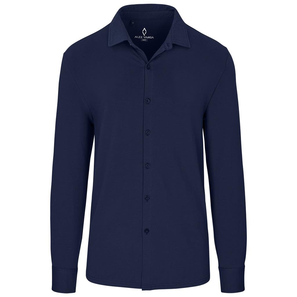 Mens Long Sleeve Alex Varga Cronus Knitted Shirt 2