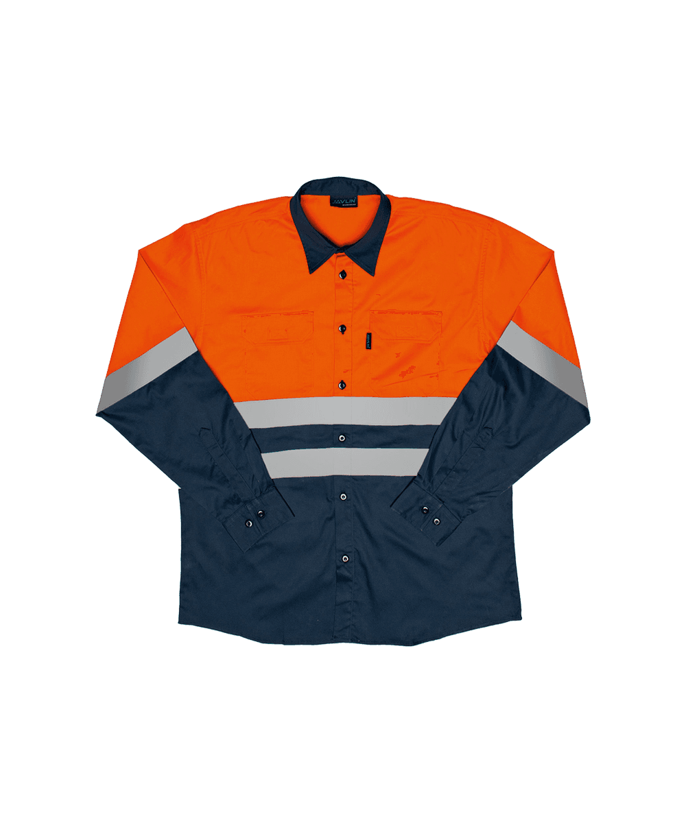 Hi-Vis Two Tone Long Sleeve Work Shirt 3