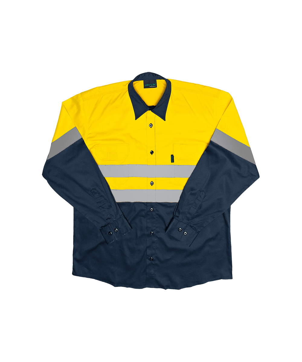 Hi-Vis Two Tone Long Sleeve Work Shirt 1