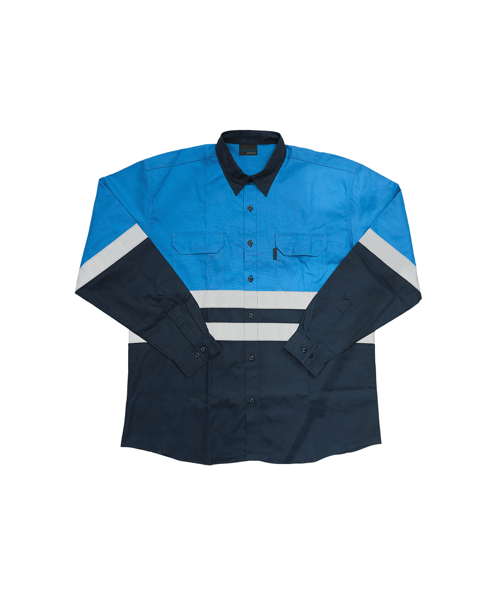 Hi-Vis Two Tone Long Sleeve Work Shirt 2