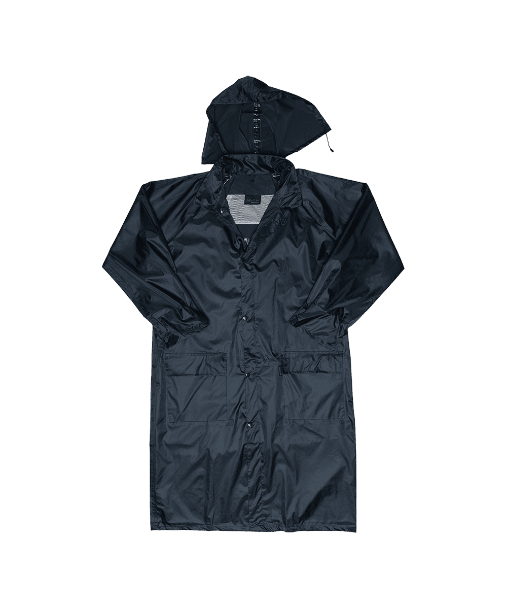 Polyester PVC Calf Length Rain Coat 1