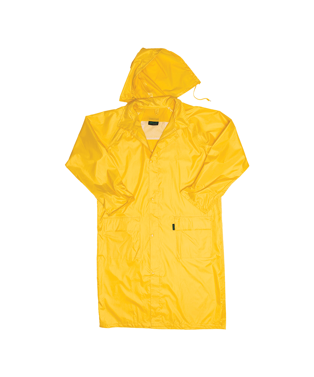 Polyester PVC Calf Length Rain Coat 3