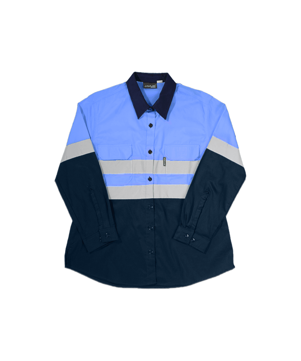 Hi-Vis Women's Two Tone Vented Long Sleeve Work Shirt 2
