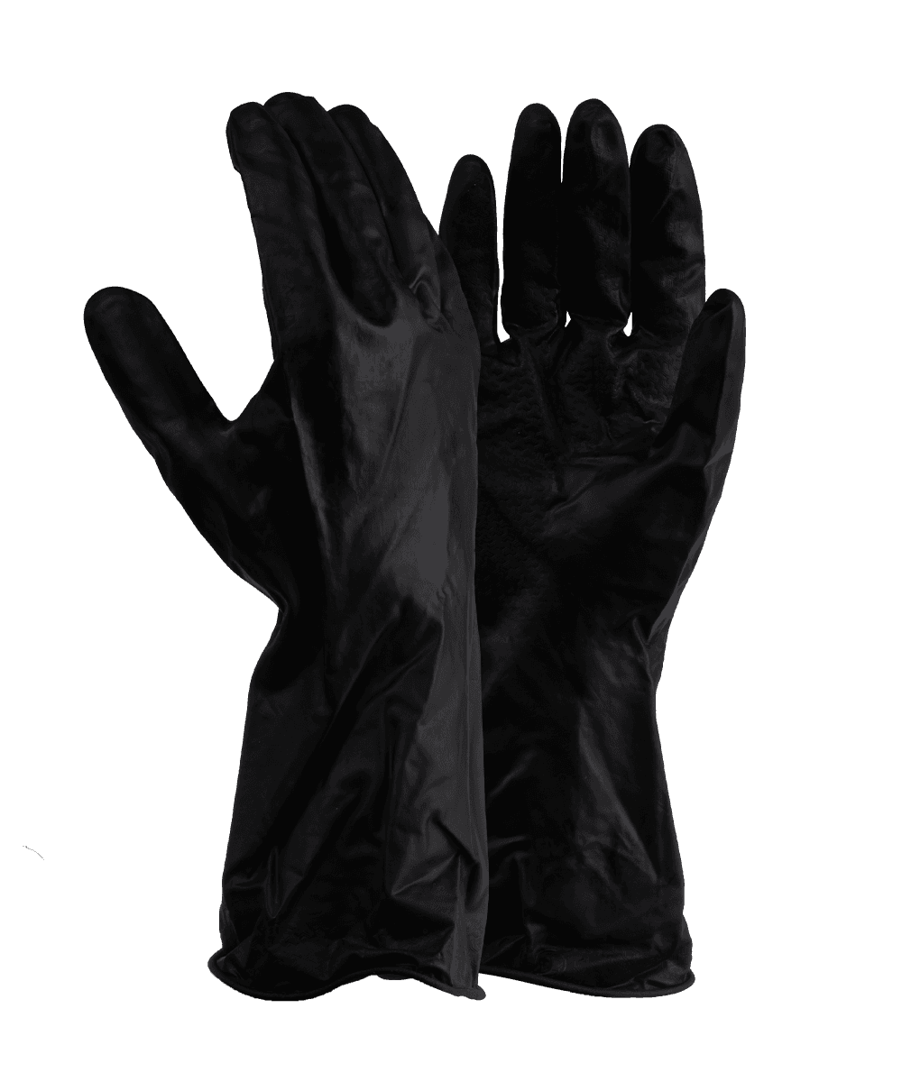 Black Latex Builders Gloves