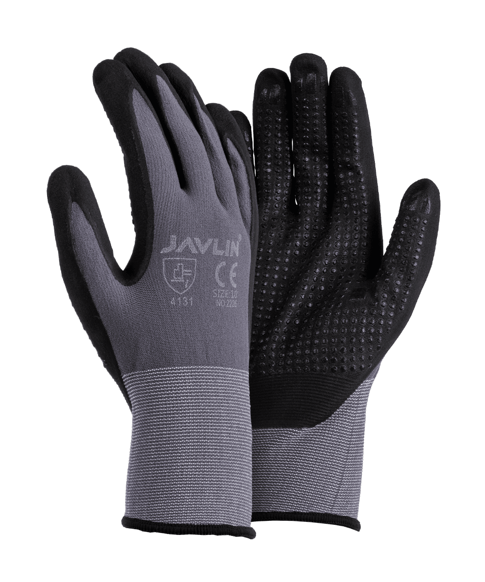 Microfoam PU Nitrile Coated Dotted Palm Flexi Gloves 1