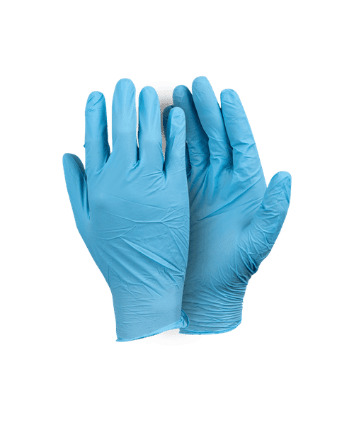 Blue Nitrile Examination Gloves Unpowdered 1