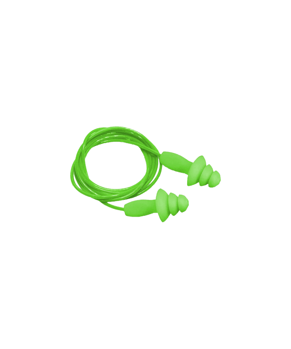 Reusable Green Corded Ear Plugs 1