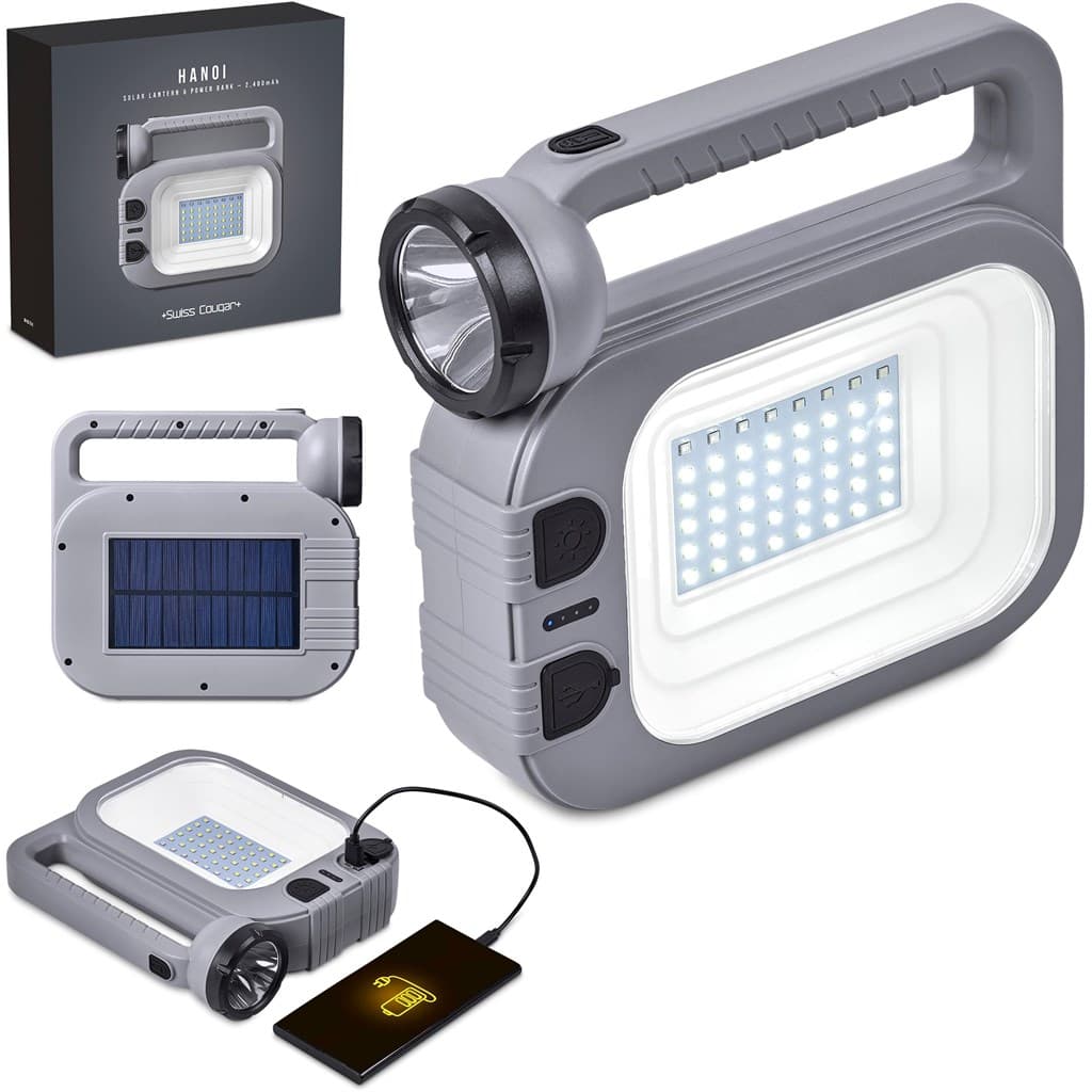 Swiss Cougar Hanoi Solar Lantern & Power Bank - 2,400mAh 9