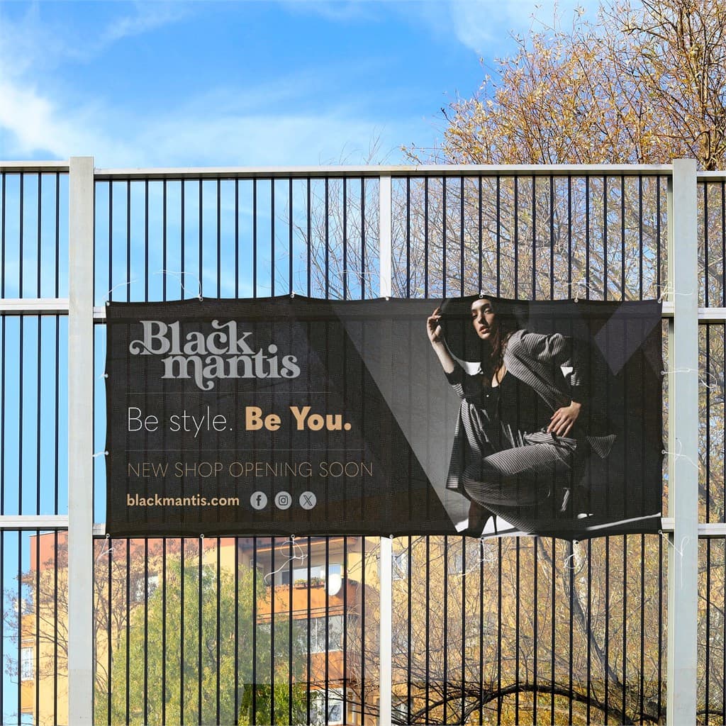 Sublimated Airtex Fabric Fence Banner 3 m x 1.2m 2