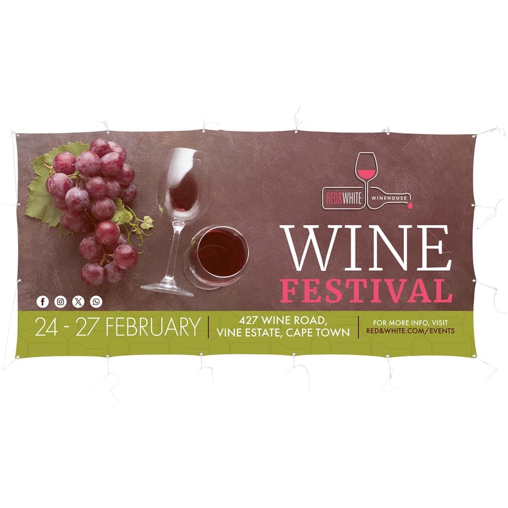 Sublimated Display Fabric Banner 2.45m x 1.2m 1