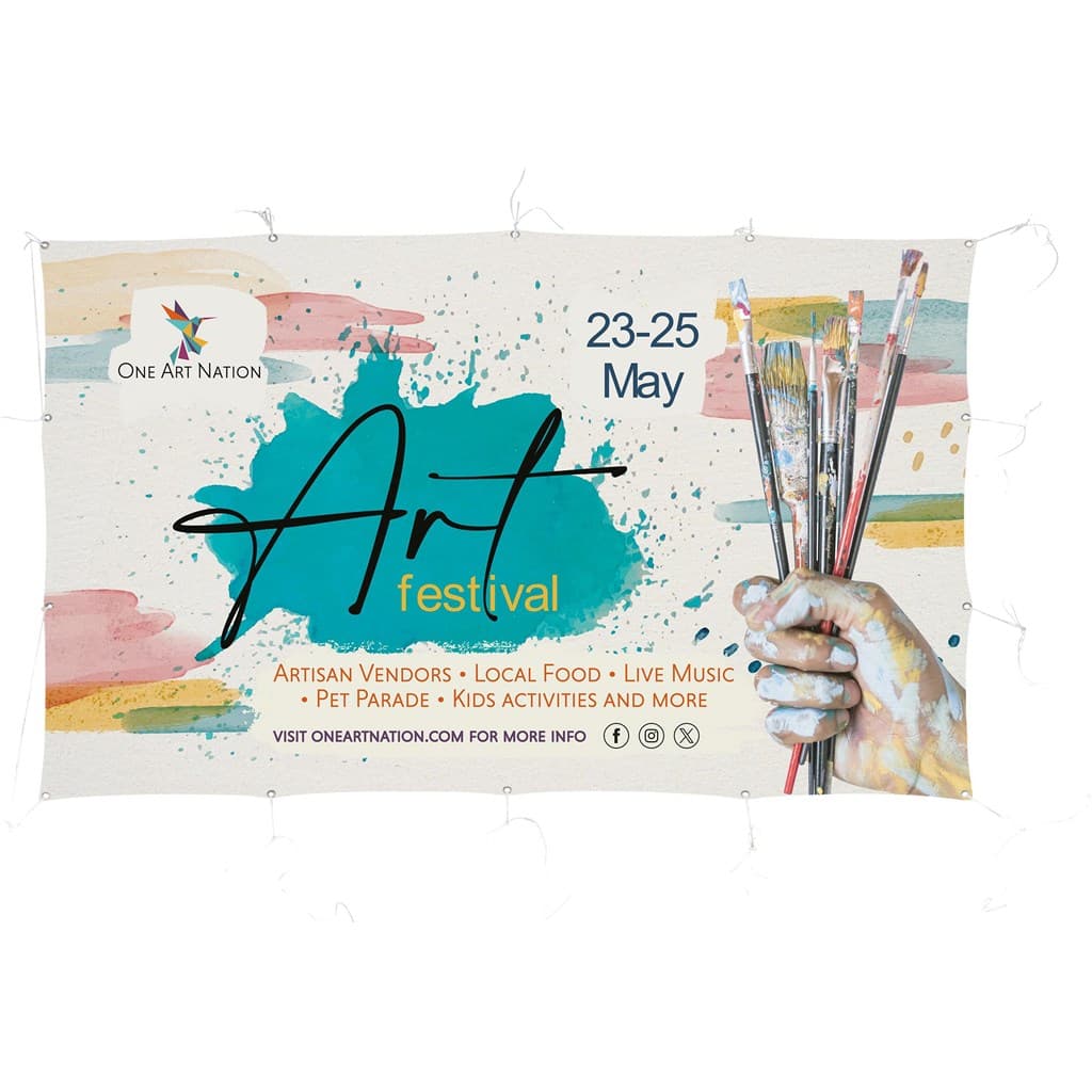 Sublimated Display Fabric Banner 2m x 1.2m 1