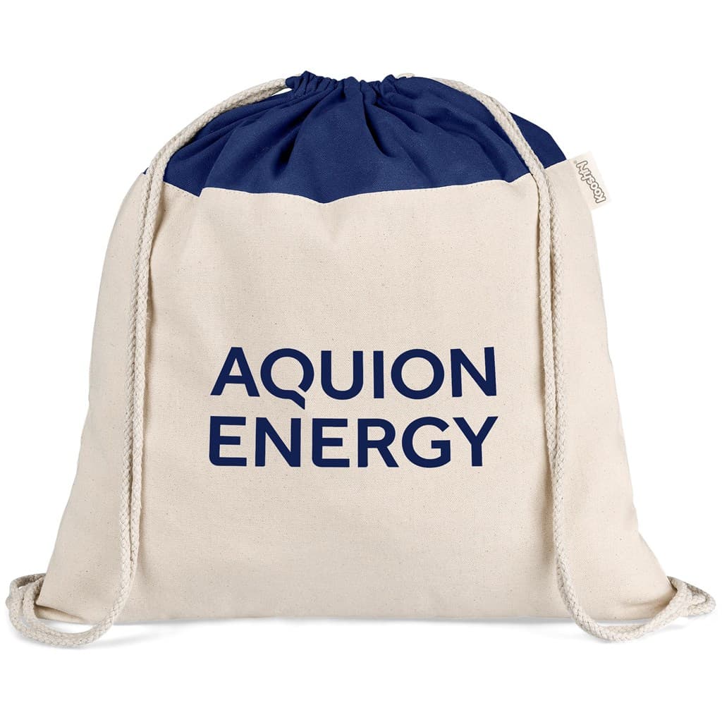 Kooshty Dominica Jumbo Cotton Drawstring Bag - Navy 1