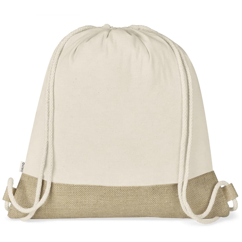 Okiyo Bijin Jute & Cotton Drawstring Bag 3