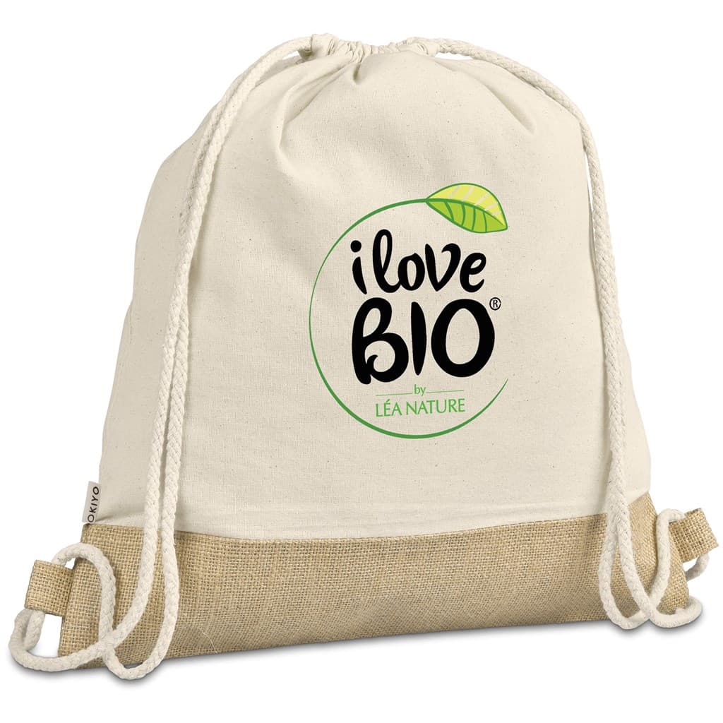 Okiyo Bijin Jute & Cotton Drawstring Bag 6