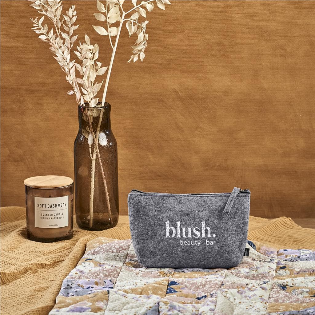 Okiyo Kesho Recycled PET Felt Mini Cosmetic Bag 6