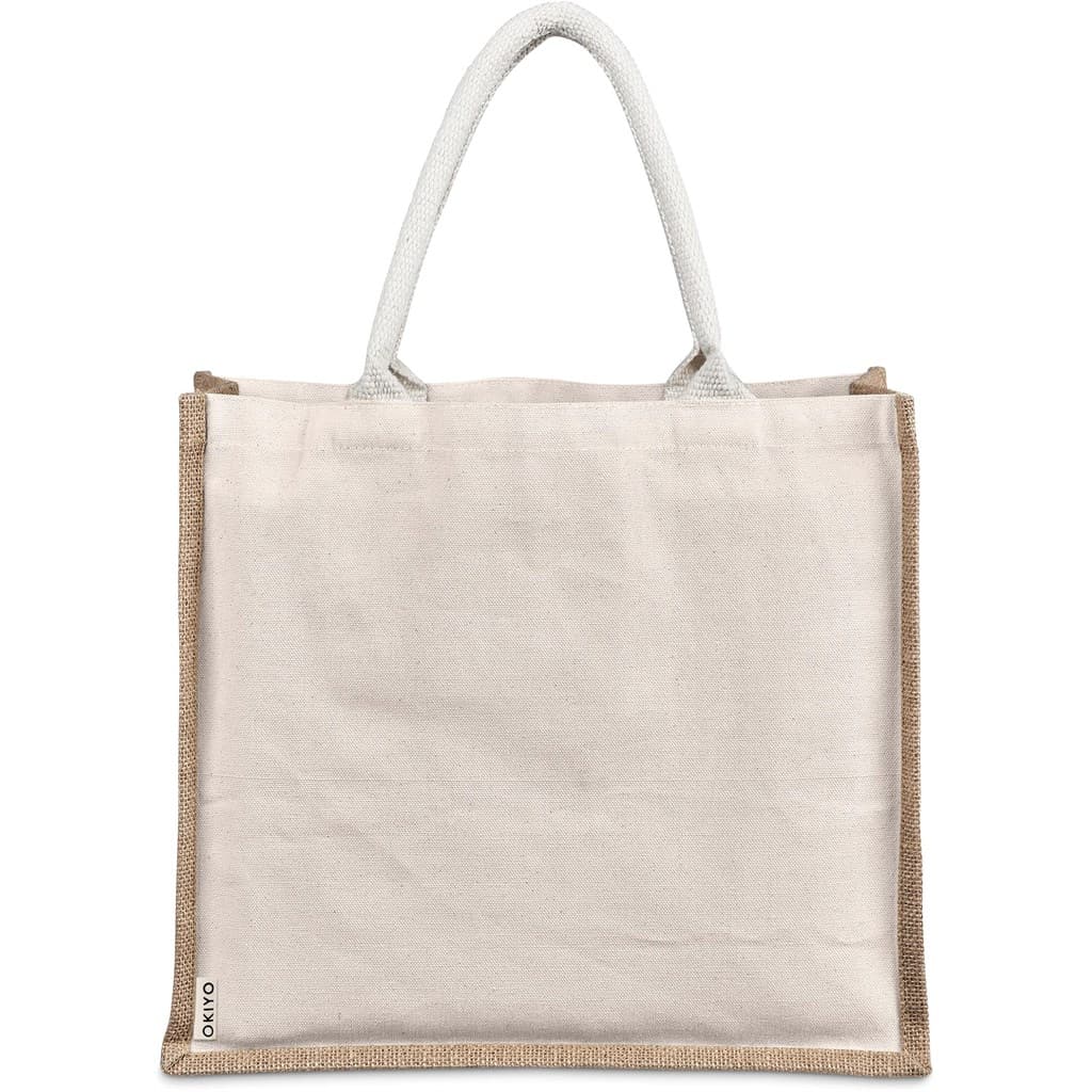 Okiyo Chinsai Maxi Jute & Cotton Tote 7