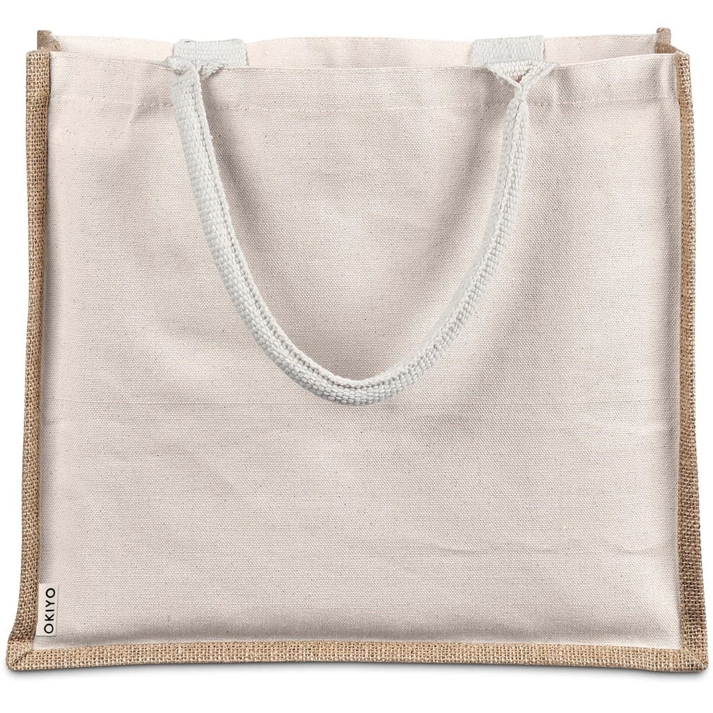 Okiyo Chinsai Maxi Jute & Cotton Tote 10