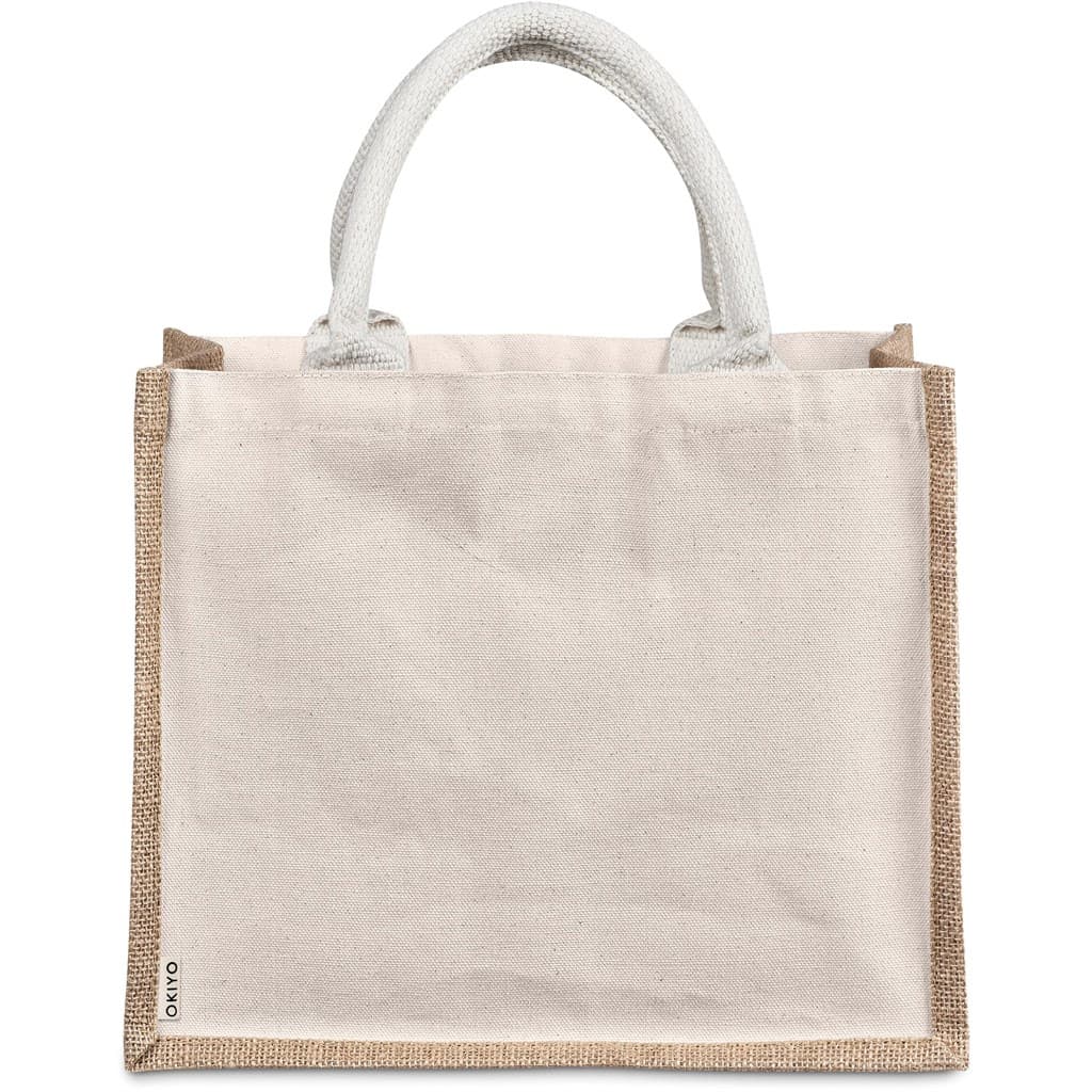 Okiyo Chinsai Midi Jute & Cotton Tote 2