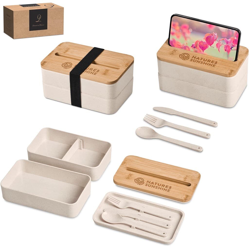 Okiyo Dura Wheat Straw & Bamboo Lunch Box Set 1