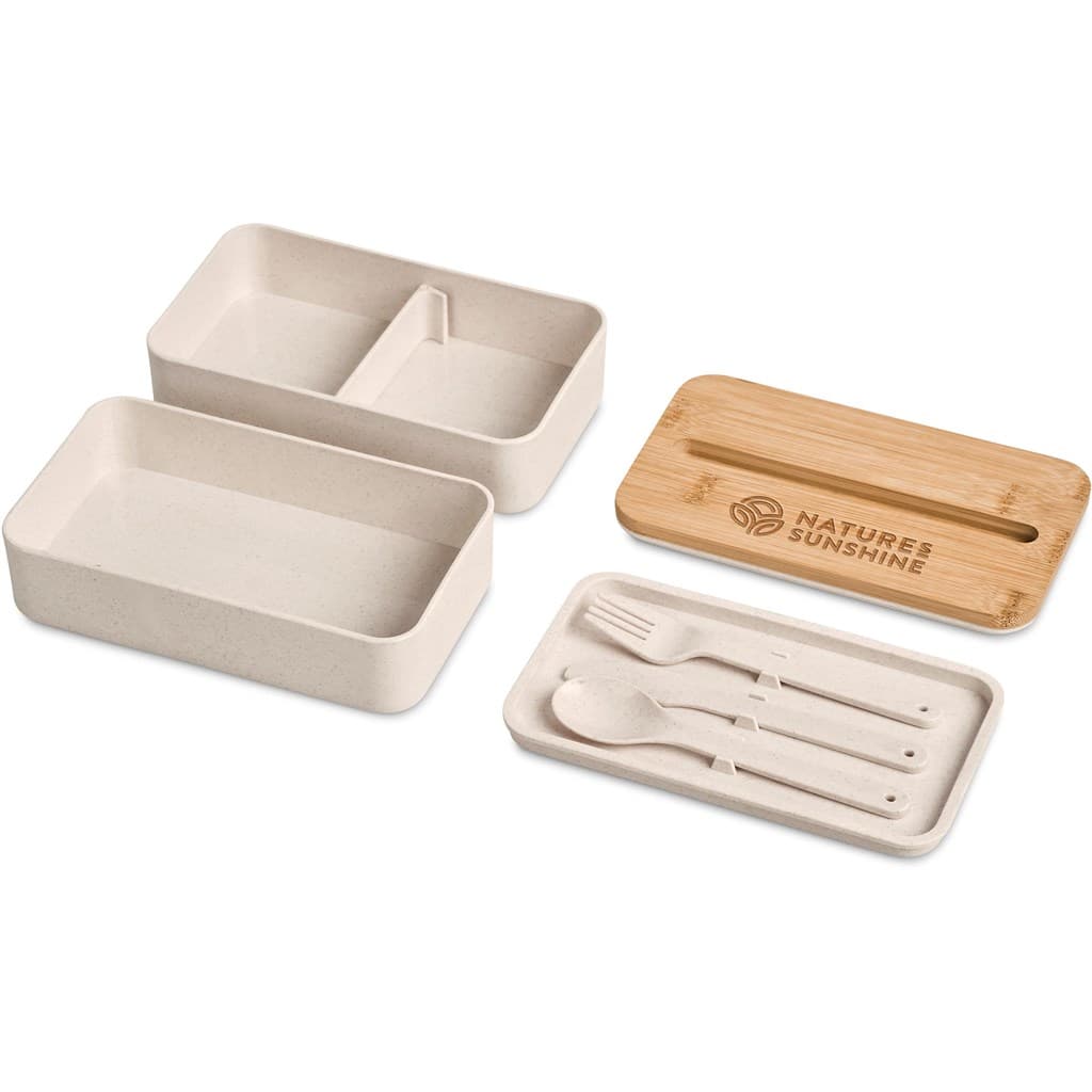 Okiyo Dura Wheat Straw & Bamboo Lunch Box Set 4