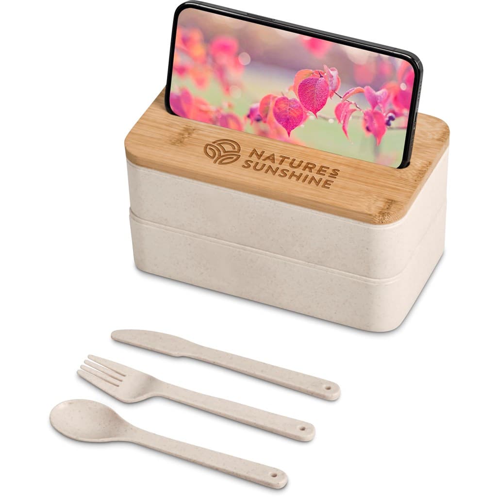 Okiyo Dura Wheat Straw & Bamboo Lunch Box Set 5