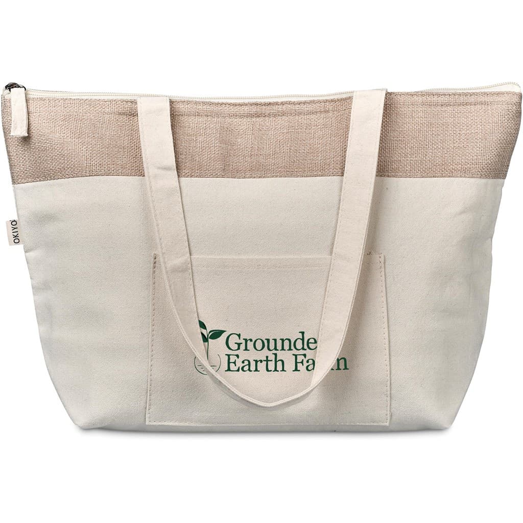 Okiyo Arshi Cotton & Jute 12 Can Lunch Cooler 6