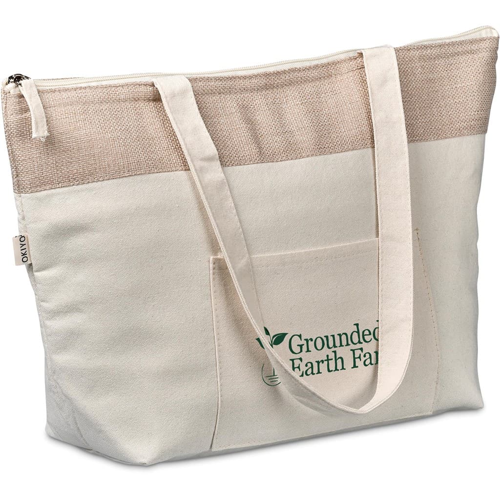 Okiyo Arshi Cotton & Jute 12 Can Lunch Cooler 4