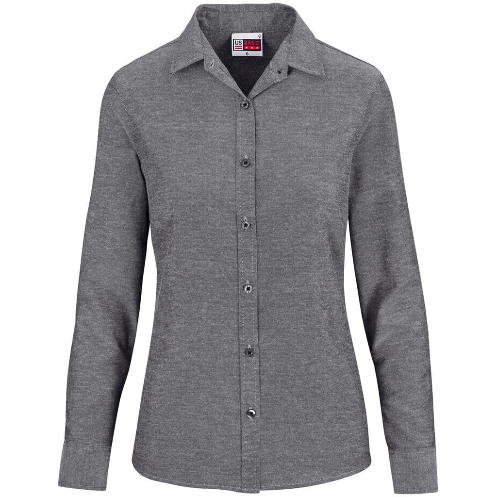 Ladies Long Sleeve Oxford Shirt 2