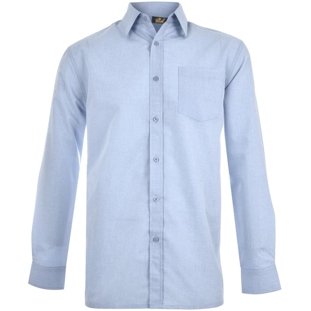 Mens Long Sleeve Apollo Shirt - Light Blue 1