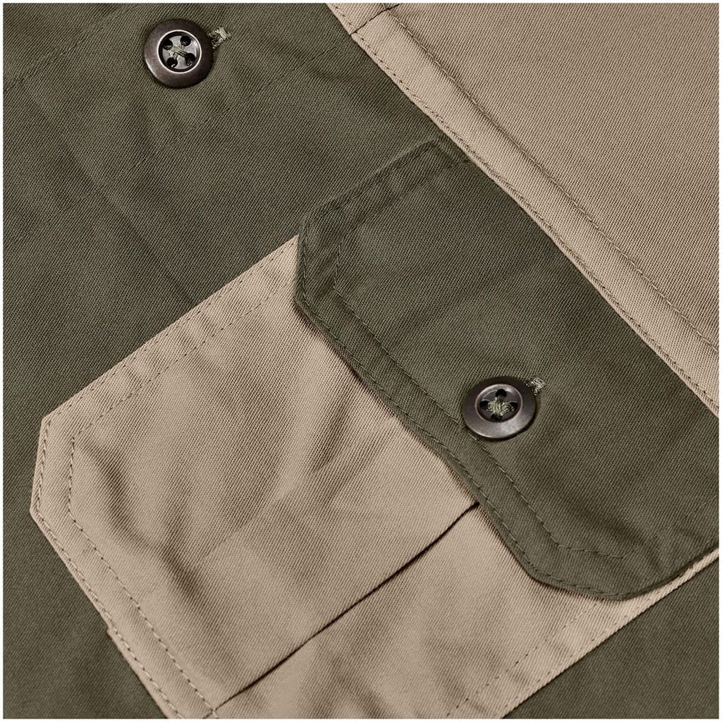 Mens Short Sleeve Serengeti 2-Tone Bush Shirt 15