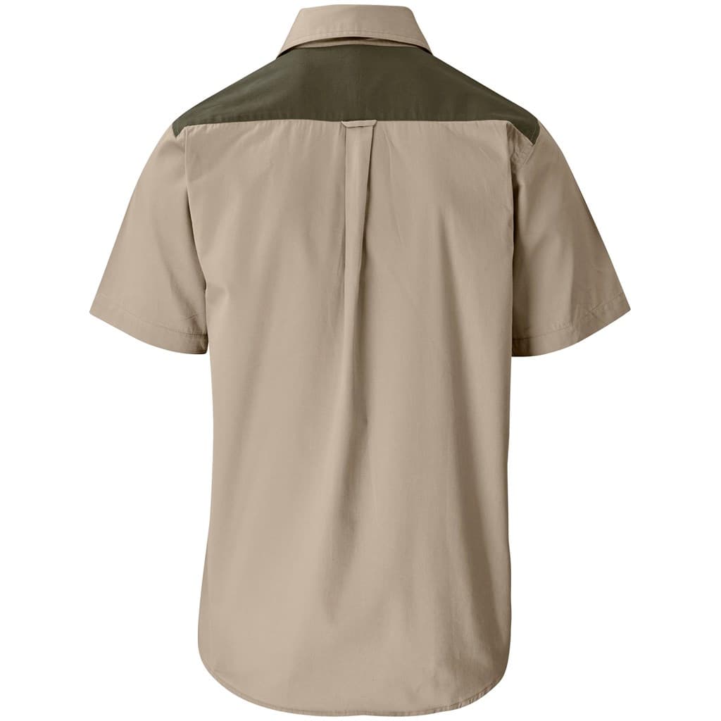 Mens Short Sleeve Serengeti 2-Tone Bush Shirt 26