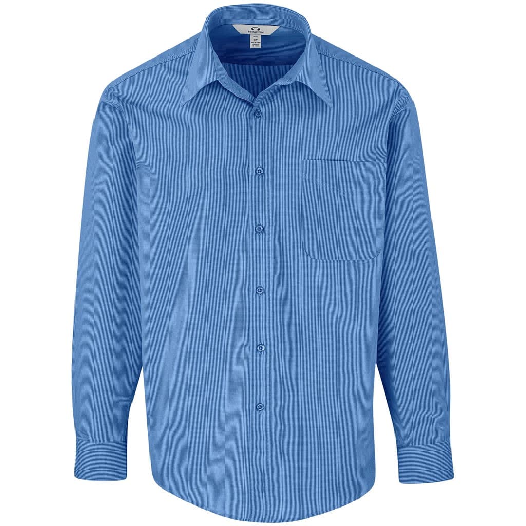Mens Long Sleeve Micro Check Shirt 2