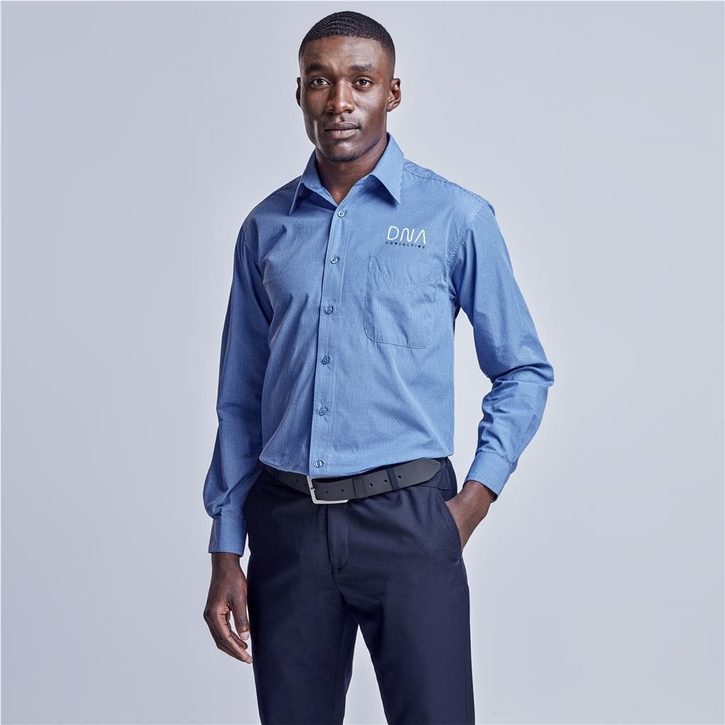 Mens Long Sleeve Micro Check Shirt 1