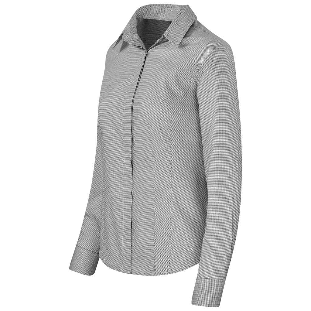 Ladies Long Sleeve Taylor Shirt - Grey 3