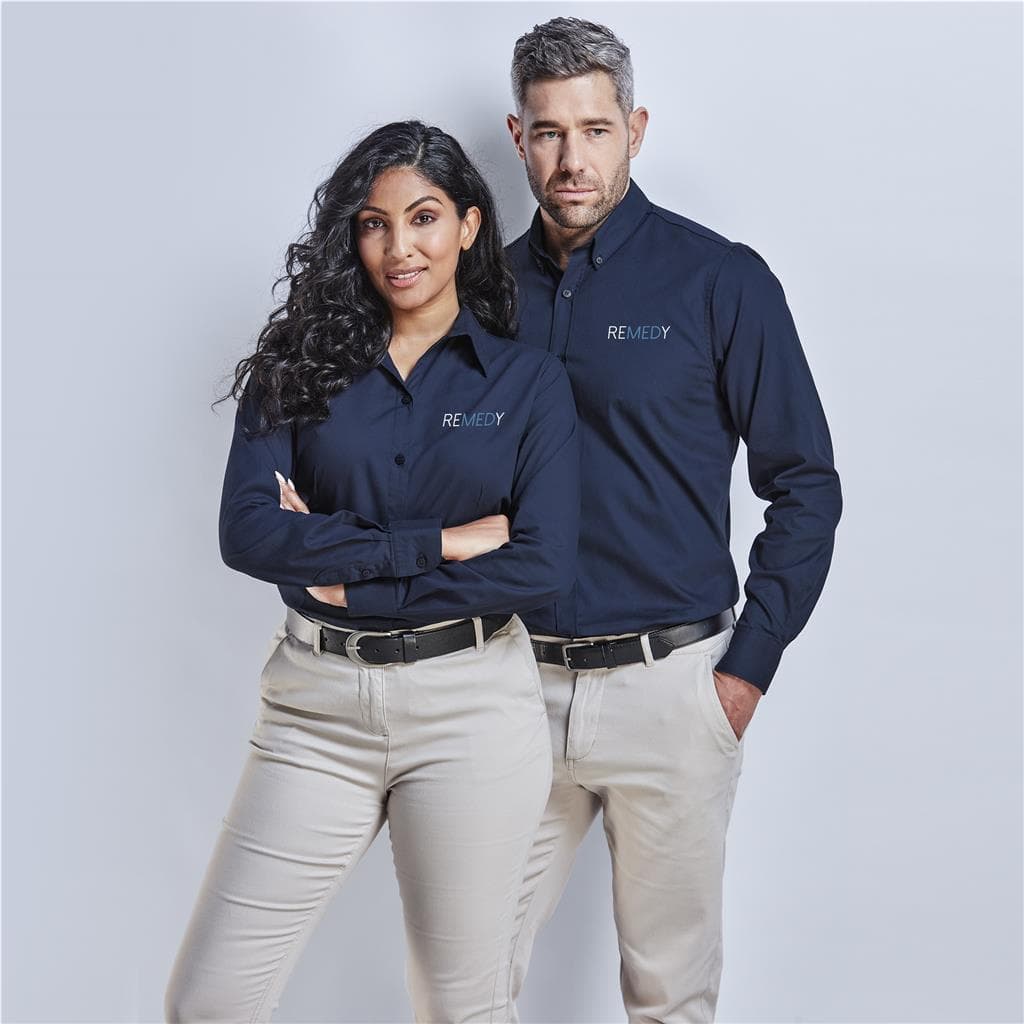 Mens Long Sleeve Cotton Twill Moderna  Shirt 2