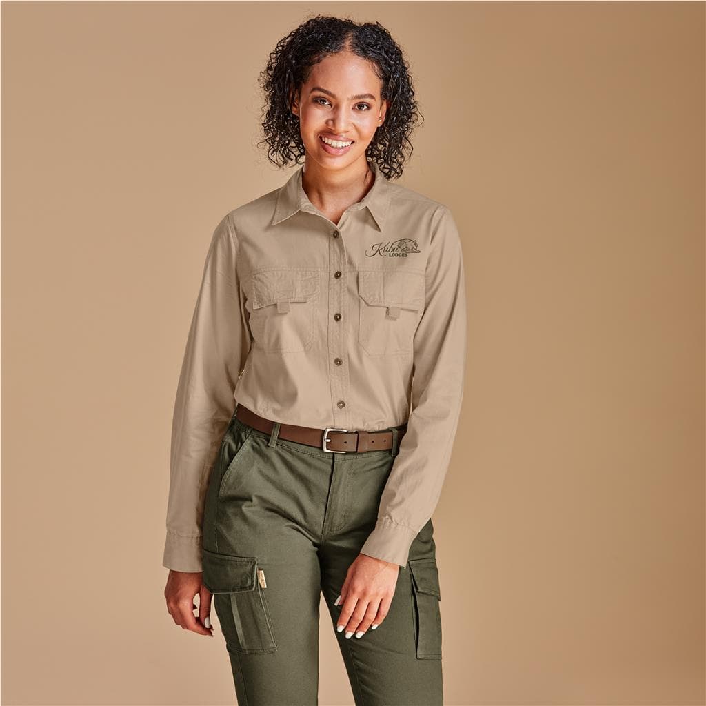 Ladies Long Sleeve Mawenzi Twill Shirt 1