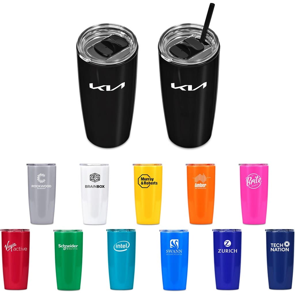 Altitude Daytona Plastic 2-in-1 Double-Wall Tumbler & Straw - 600ml 1