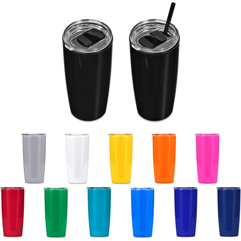 Altitude Daytona Plastic 2-in-1 Double-Wall Tumbler & Straw - 600ml 2