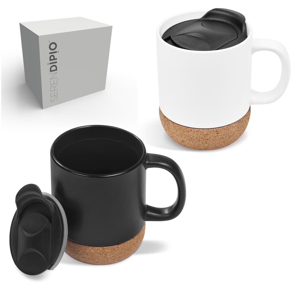 Serendipio Sienna Cork & Ceramic Coffee Mug - 340ml 3