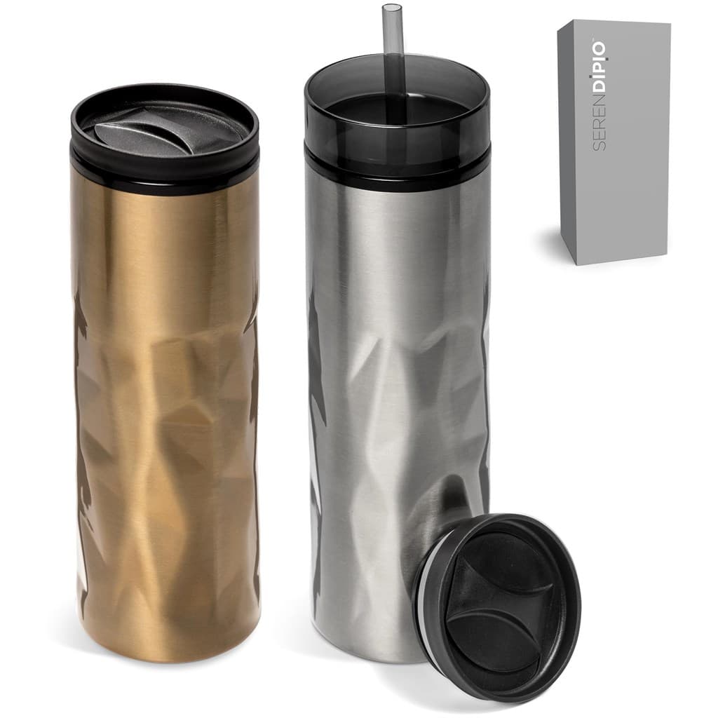 Serendipio Fire & Ice Stainless Steel & Plastic 2-In-1 Tumbler - 435ml 12