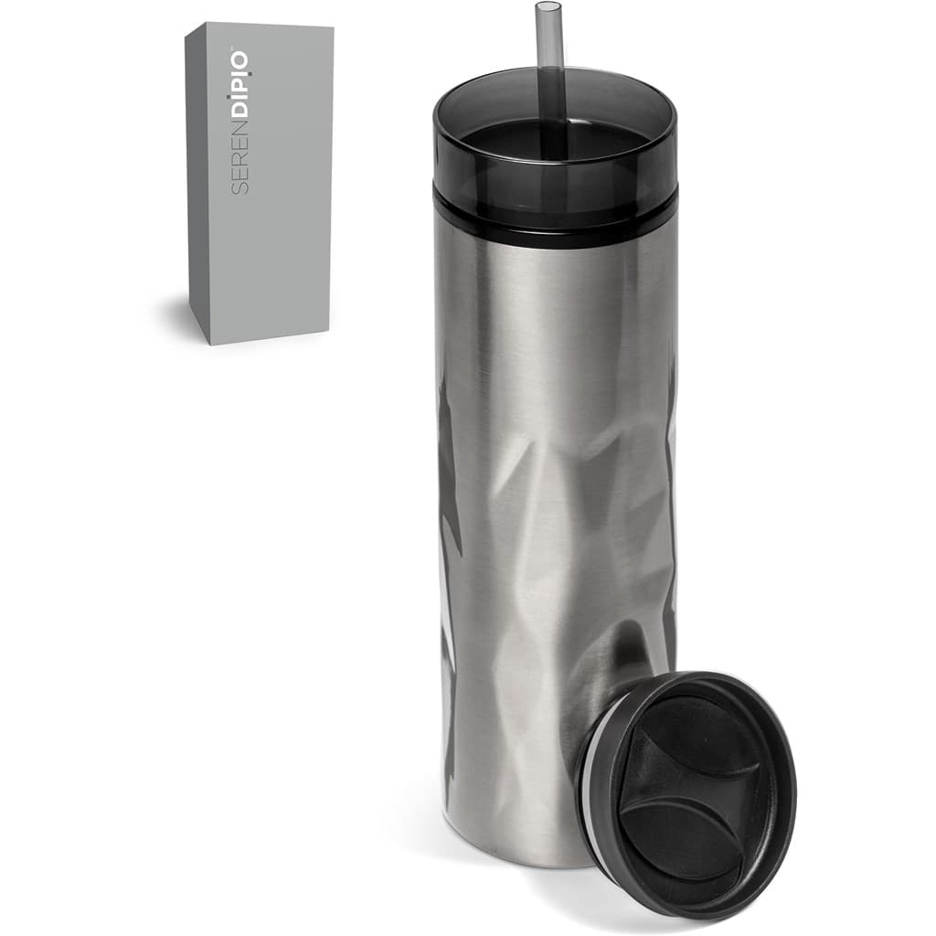 Serendipio Fire & Ice Stainless Steel & Plastic 2-In-1 Tumbler - 435ml 6