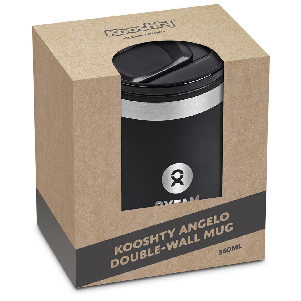 Kooshty Angelo Stainless Steel & Plastic Double-Wall Mug – 360ml 5