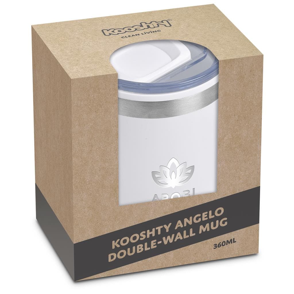 Kooshty Angelo Stainless Steel & Plastic Double-Wall Mug – 360ml 25