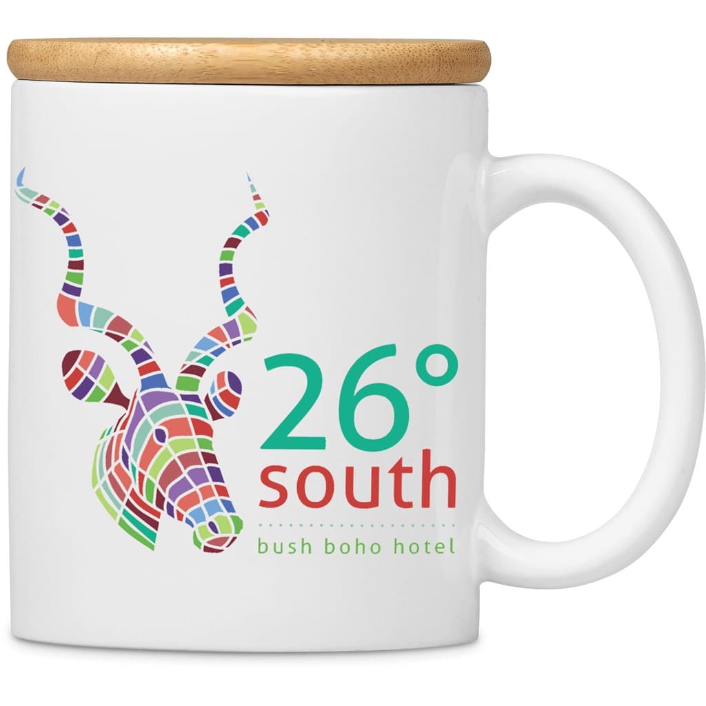 Okiyo Sozo Bamboo & Ceramic Sublimation Coffee Mug - 330ml 1