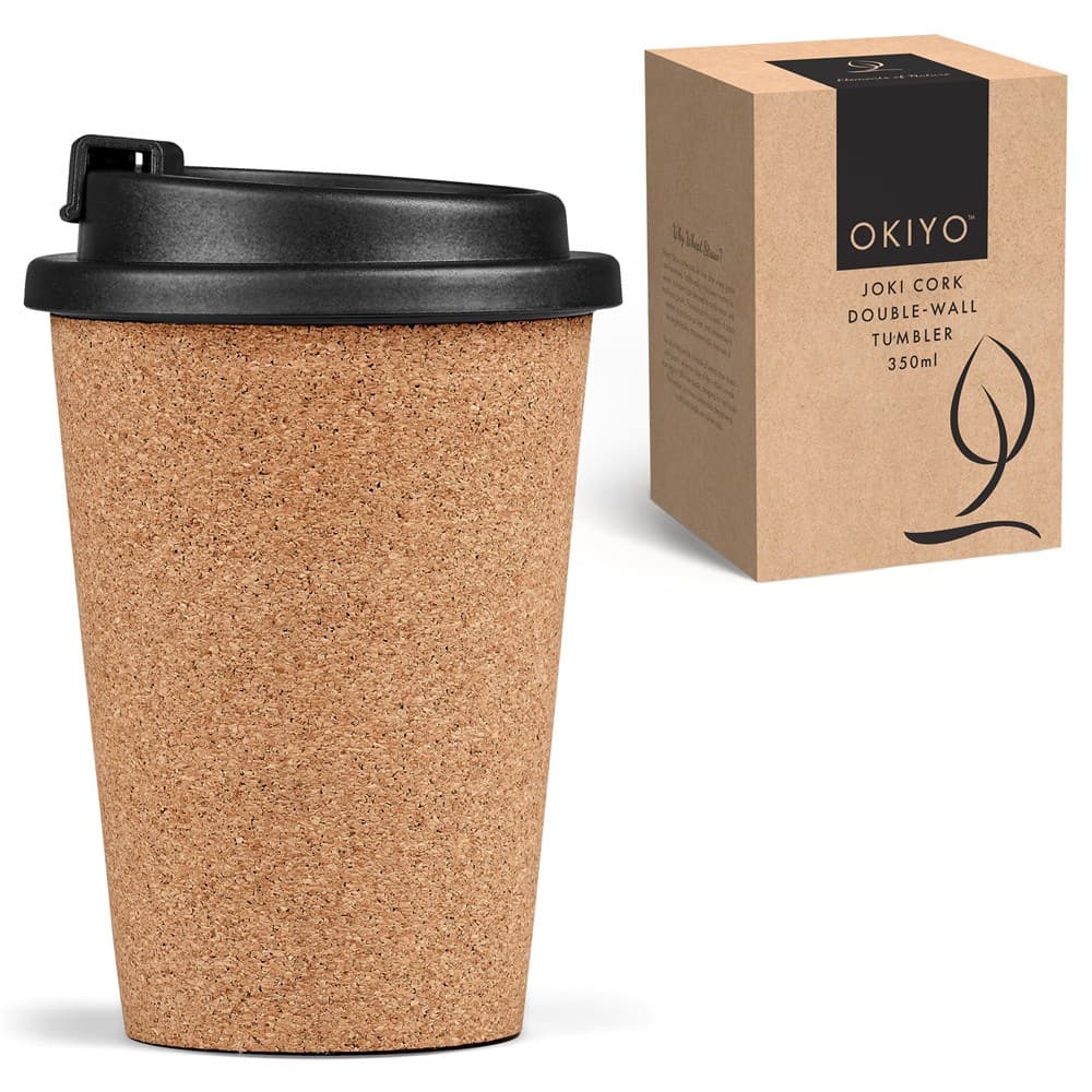 Okiyo Joki Cork & Wheat Straw Double-Wall Tumbler – 350ml 7