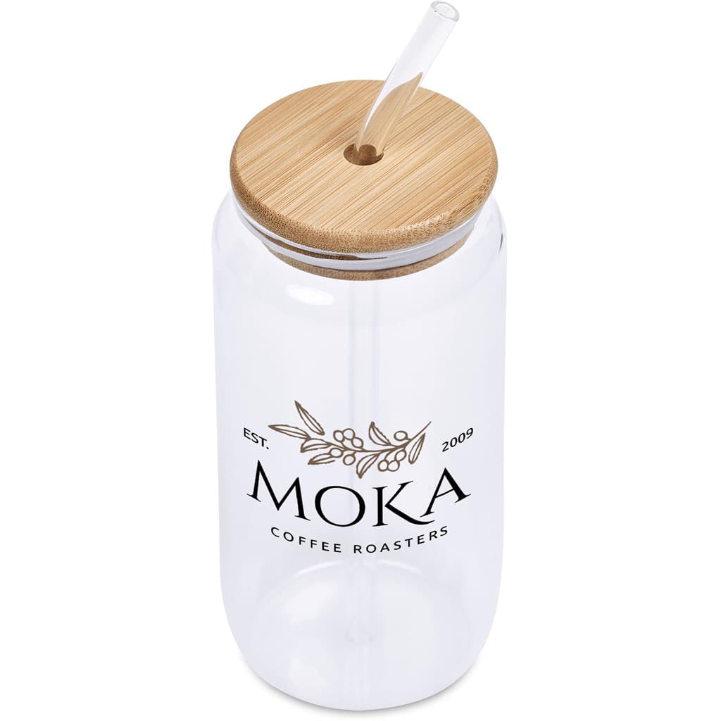 Okiyo Natsu Glass & Bamboo Tumbler & Straw - 500ml 4