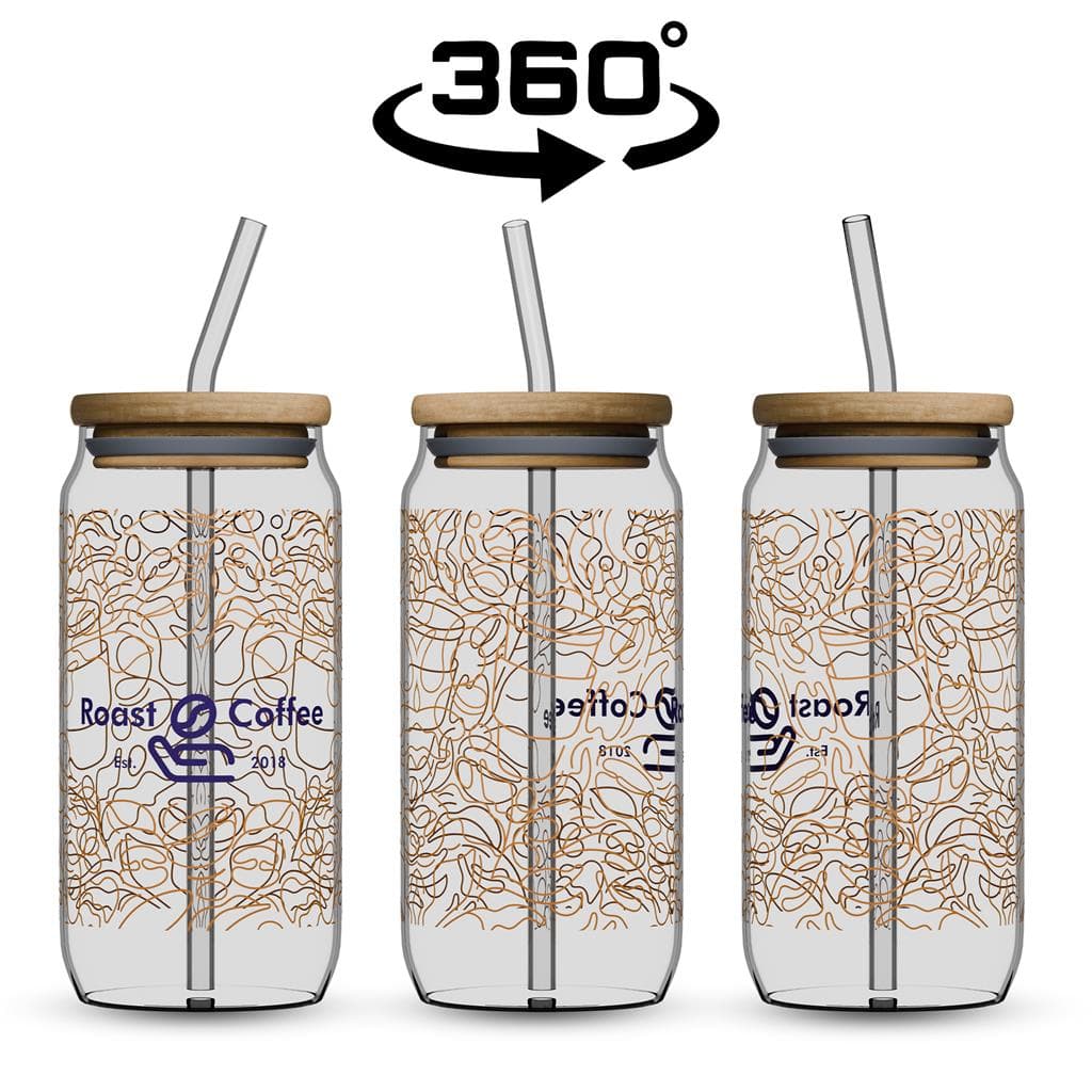 Okiyo Natsu Glass & Bamboo Tumbler & Straw - 500ml 8