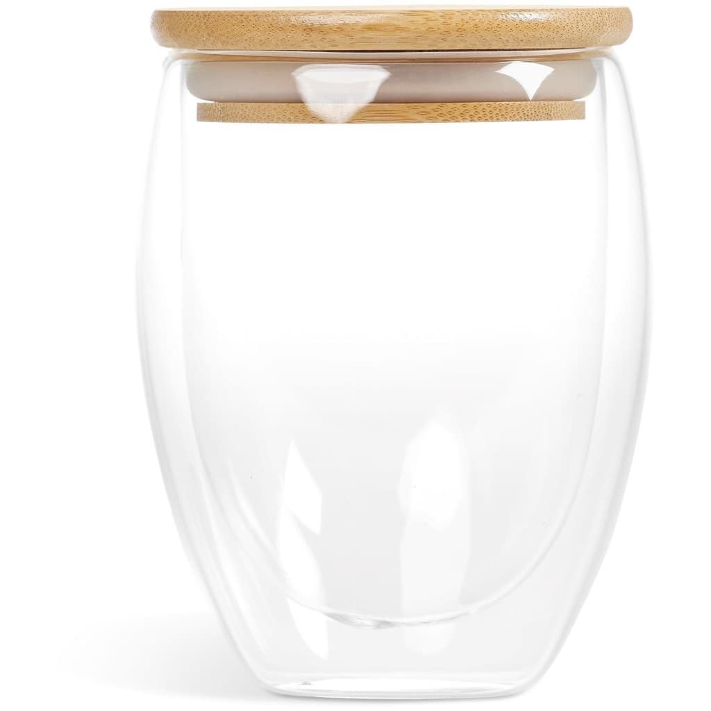 Okiyo Moco Glass & Bamboo Double-Wall Cup - 350ml 6